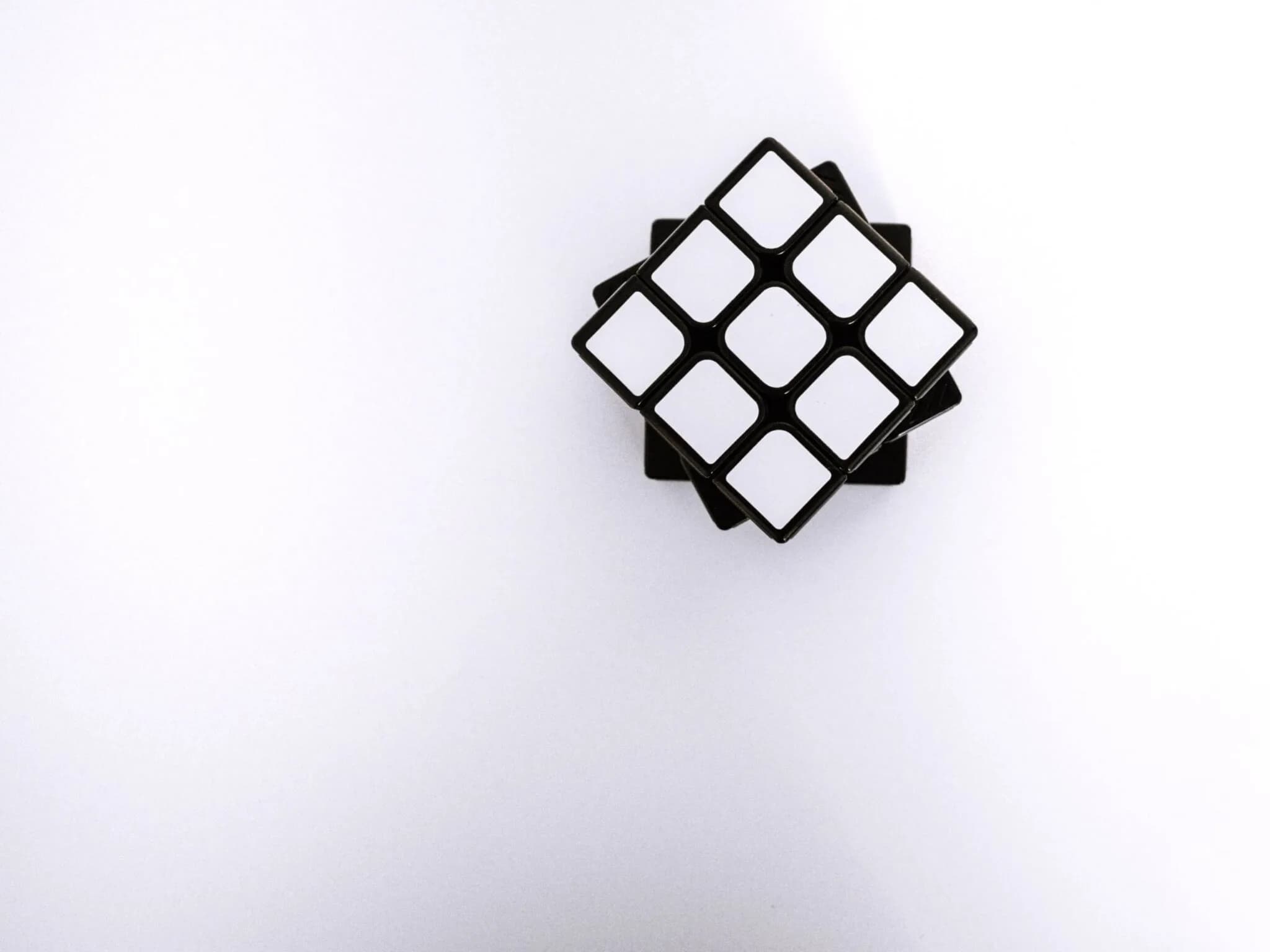 Rubiks cube abstract photography representing strategic problem-solving and business strategy