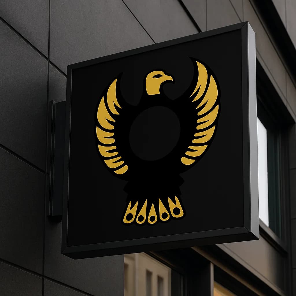 Dynari Productions signage design mockup by Business Nebula