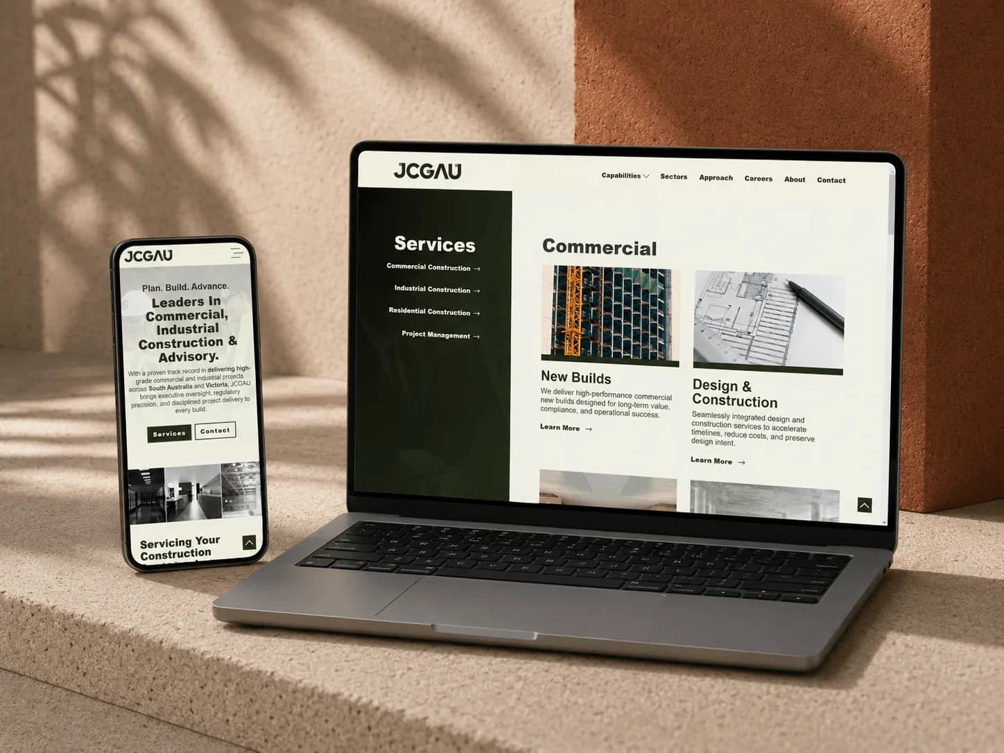 JCGAU website design mockup showcasing web design and development by Business Nebula