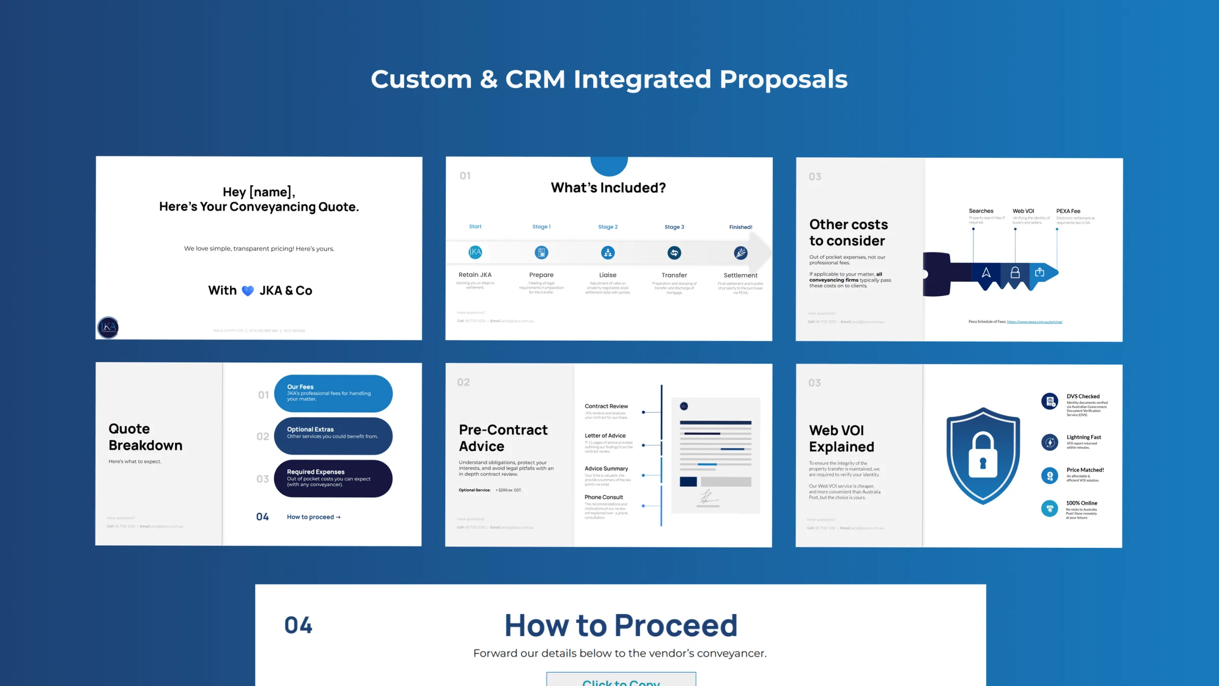 JKA and Co CRM proposals portfolio showcase