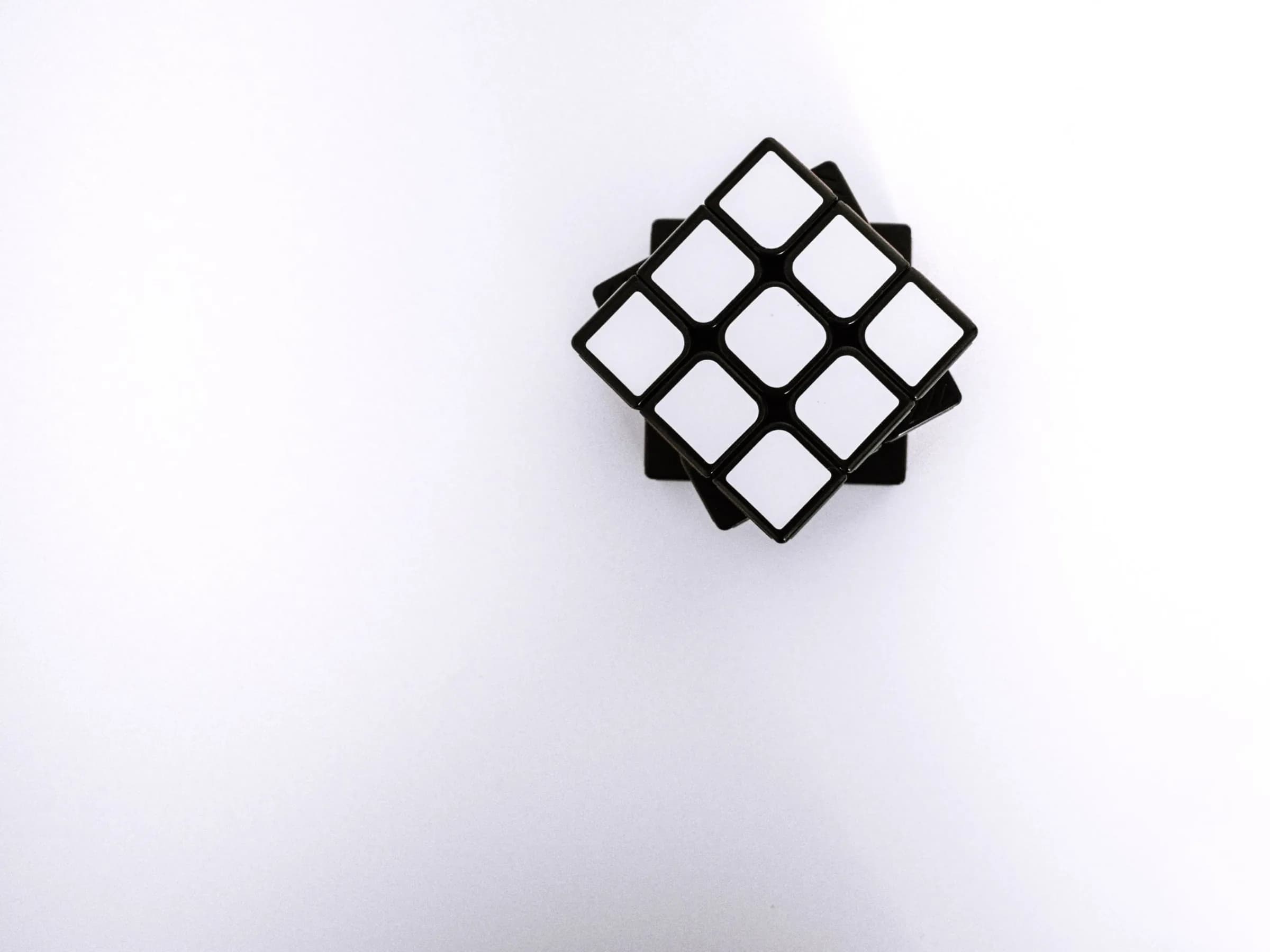 Rubiks cube abstract photography representing strategic problem-solving and business strategy