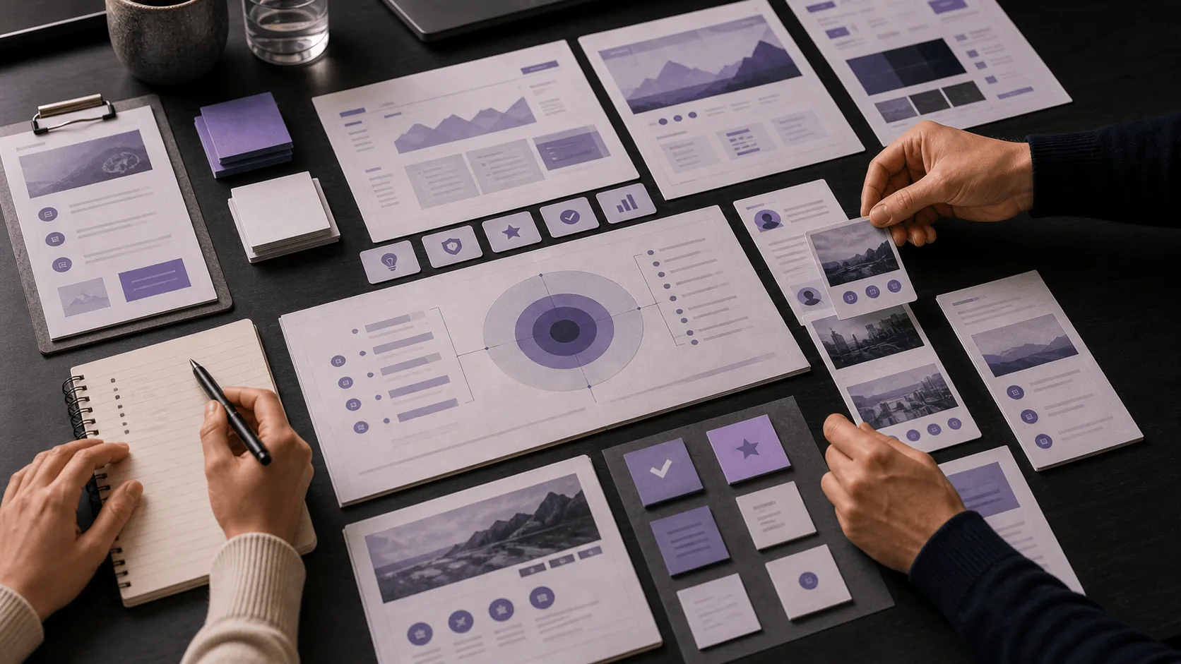 Messaging application materials for website sales and market-facing content