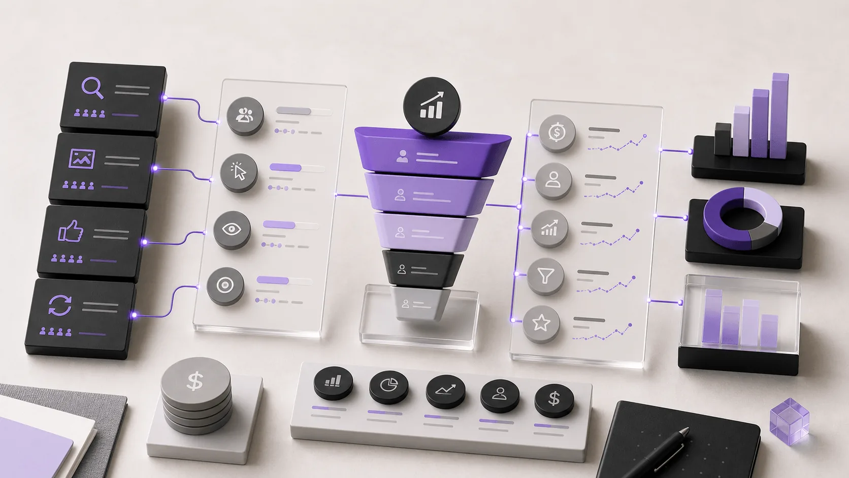 Performance alignment model for digital marketing channels and growth KPIs