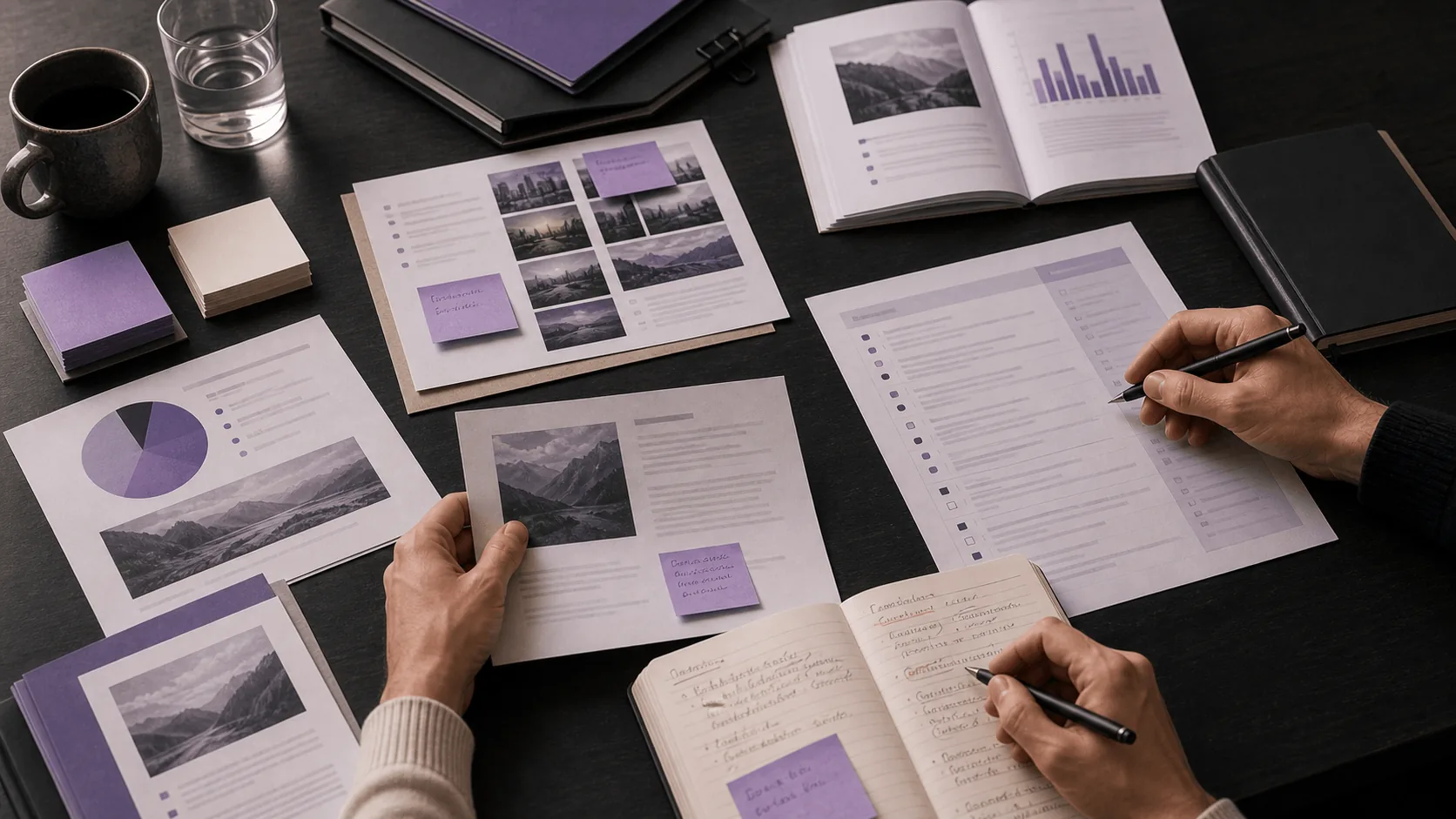 Market analysis documents being translated into executable strategic direction