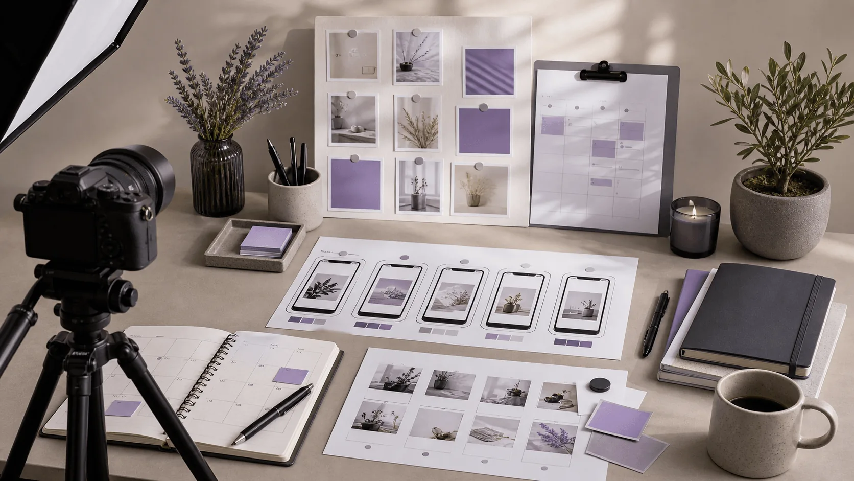 Social content production and account management workflow for local service brands